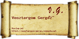 Vesztergom Gergő névjegykártya